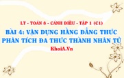 Cách Phân tích đa thức thành nhân tử vận dụng hằng đẳng thức, Ví dụ? Toán 8 bài 4 c1cd1